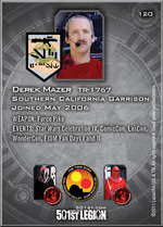 501st Trading Card - Back (Derek Mazer)